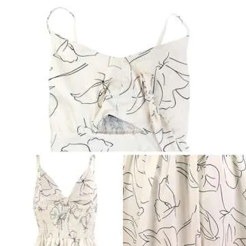 FANCYINN Floral Tie Front Midi Dress - Perfect for All Occasions