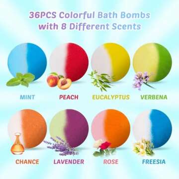 Bath Bombs for Kids with Toy Inside, 36 Pcs Bath Bombs with Glow in The Dark Dinosuar, Animal and Ocean Surprise Inside, Handmade Organic Bubble Bath Ball Gift Set for Birthday, Halloween, Christmas