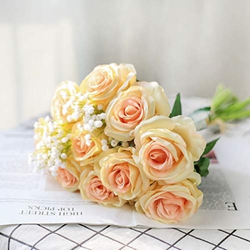 Tifuly Artificial Roses - Realistic 12 pcs Silk Flowers