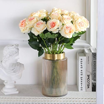 Tifuly Artificial Roses - Realistic 12 pcs Silk Flowers