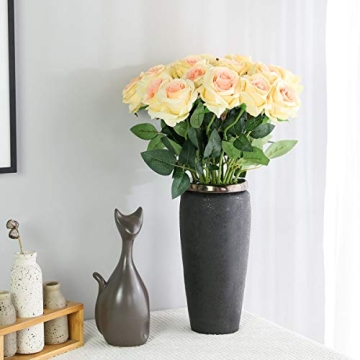 Tifuly Artificial Roses - Realistic 12 pcs Silk Flowers