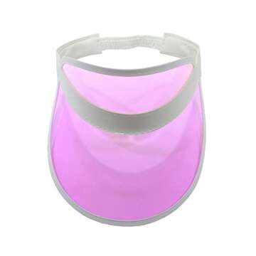 Nicky Bigs Novelties Clear Colored Plastic Sun Visor Tennis Beach Bingo Vegas Dealer Golf Casino Hat