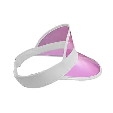 Nicky Bigs Novelties Clear Colored Plastic Sun Visor Tennis Beach Bingo Vegas Dealer Golf Casino Hat