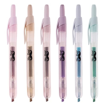 Mr. Pen Retractable Highlighters - 6 Pack in Vibrant Pastel Colors for Gift and School Use