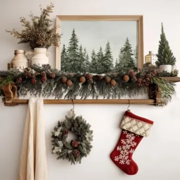 9Pcs Christmas Wall Art Prints Vintage Santa Decor