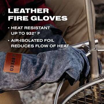 Breeo Fire Pit Gloves - Ultimate Heat-Resistant Cooking Gloves
