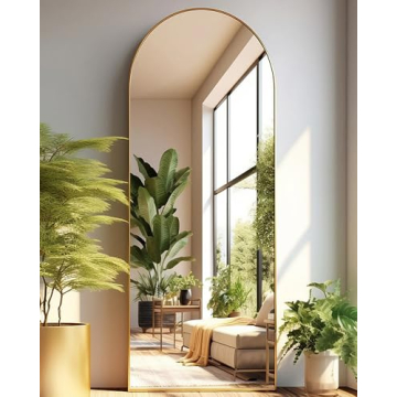 Otlsh Elegant Arched Full Length Mirror for Home Decor