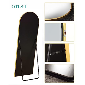 Otlsh Elegant Arched Full Length Mirror for Home Decor