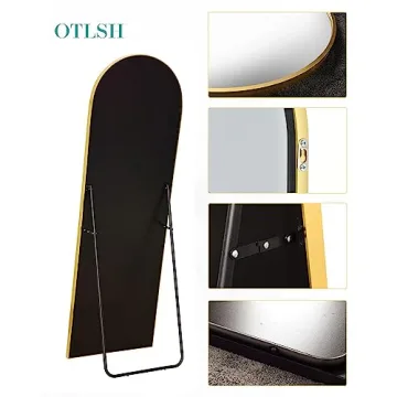 Otlsh Elegant Arched Full Length Mirror for Home Decor