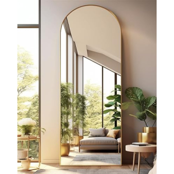 Otlsh Elegant Arched Full Length Mirror for Home Decor