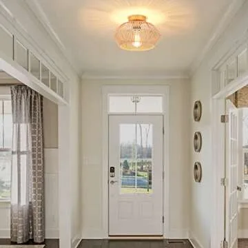 VILUXY Rattan Ceiling Light Fixture Stylish and Affordable