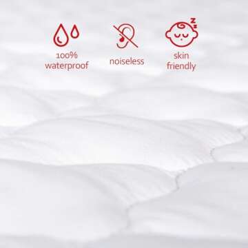 Waterproof Pack and Play Mattress Pad Sheets Fitted 2 Pack, Cotton Fabric Pack and Play Protector, Fits Graco Play Yard, Baby Mini Crib Sheet Cover