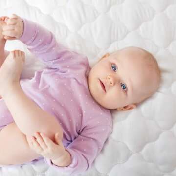 Waterproof Pack and Play Mattress Pad Sheets Fitted 2 Pack, Cotton Fabric Pack and Play Protector, Fits Graco Play Yard, Baby Mini Crib Sheet Cover