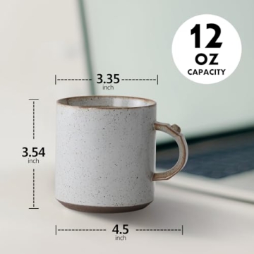Vambechda 12 oz Handmade Ceramic Coffee Mug