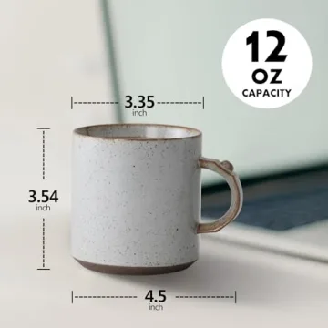 Vambechda 12 oz Handmade Ceramic Coffee Mug