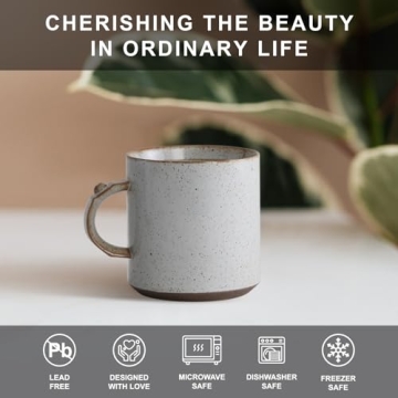 Vambechda 12 oz Handmade Ceramic Coffee Mug