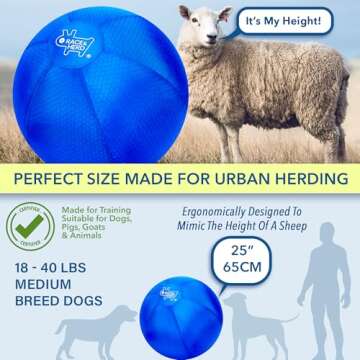 Race&Herd 25" Herding Ball for Dogs, Dog Herding Ball for Australian Shepherd, Cattle Dogs, Border C...