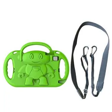 LEDNICEKER Kids Case for iPad Mini 1 2 3 4 5 - Light Weight Shockproof Handle Friendly Kids Case with Built-in Kickstand & Shoulder Strap for iPad Mini, Mini 5 (2019), Mini 4, Mini 3, Mini 2 - Green