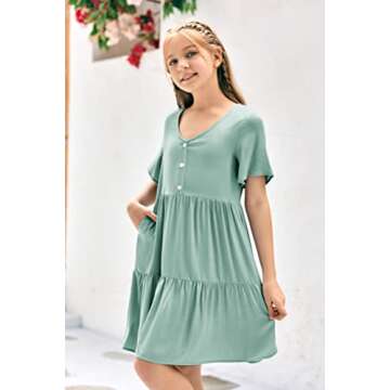 Stylish Tymidy Girls Casual Dress for 4-15 Years