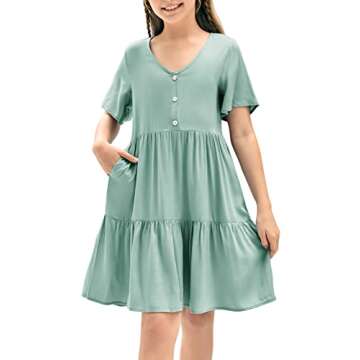 Stylish Tymidy Girls Casual Dress for 4-15 Years