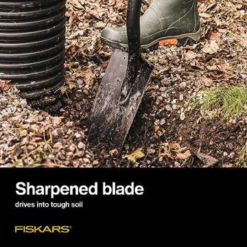 Fiskars Heavy Duty Garden Shovel for Efficient Digging