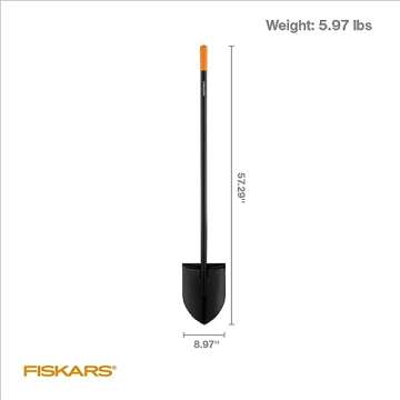 Fiskars Heavy Duty Garden Shovel for Efficient Digging