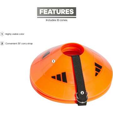 Adidas Soccer Cones for Agility Drills