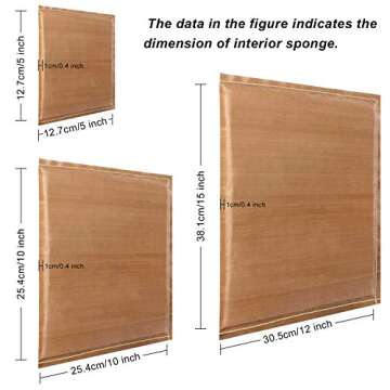 3 Pack Heat Press Pillows, Reusable Heat Resistant Pressing Pillow for Heat Press Digital Transfer Projects | Pillow Made of Teflon