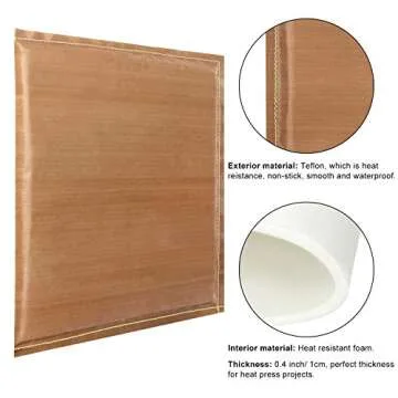 3 Pack Heat Press Pillows, Reusable Heat Resistant Pressing Pillow for Heat Press Digital Transfer Projects | Pillow Made of Teflon