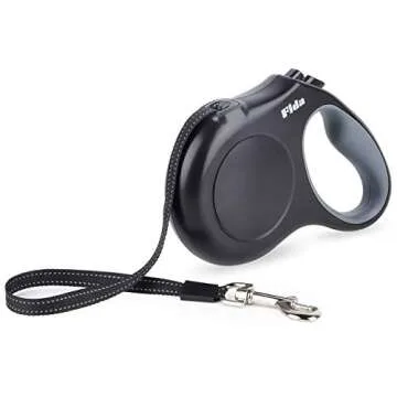 Fida Retractable Dog Leash Large Breed, Heavy Duty 16 ft Dog Walking Leash, up to 110 lbs, 360° Tangle Free, Black