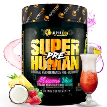 ALPHA LION Superhuman Pre Workout Powder with Beta Alanine, L-Taurine & Tri-Source Caffeine