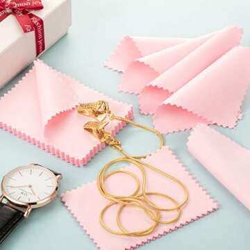 Tatuo 200 Jewelry Polishing Cloths for Shine and Care
