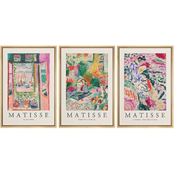 wall26 Framed Canvas Wall Art Print Set in Nature & Floral Designs - 3 Pieces, 16"x24" Each