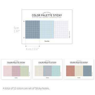 Monolike Color Palette Sticky Grid 300 D Set - Elegant Memo Pads
