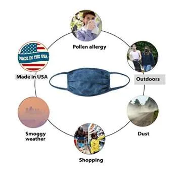 Tart Cotton Face Mask with Non-Elastic Ear Loops - USA