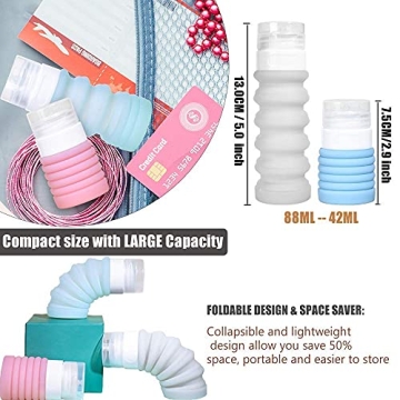INNERNEED Travel Bottles - Collapsible & Leak-Proof