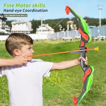 TEMI Kids Archery Bow and Arrow Set with LED Lights