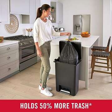 Rubbermaid Premier 19 Gallon Stylish Step-On Trash Can