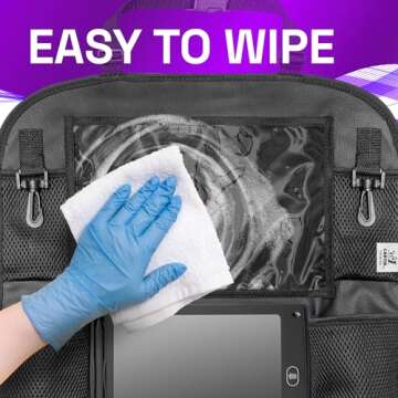 Backseat Car Organizer with LCD Tablet - Perfect for Kids Trips!