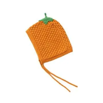 LLmoway Baby Girl Winter Hat Newborn Knit Cap Bonnet Hat Soft Cotton Pilot Hat Earflap Beanie Yellow