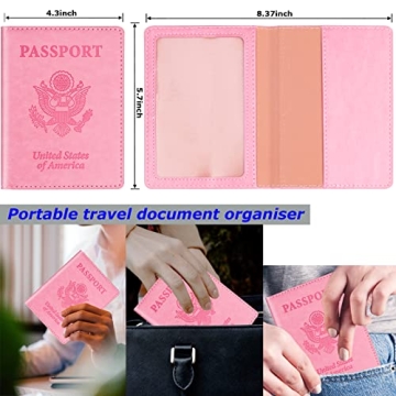 Fashionable Turquoise & Pink Passport Holder for Travel