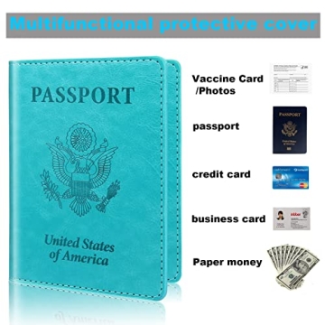 Fashionable Turquoise & Pink Passport Holder for Travel