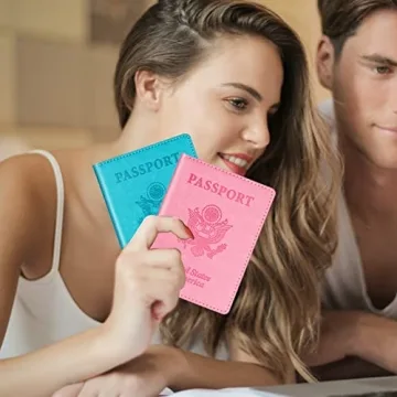 Fashionable Turquoise & Pink Passport Holder for Travel