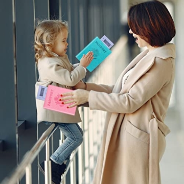 Fashionable Turquoise & Pink Passport Holder for Travel