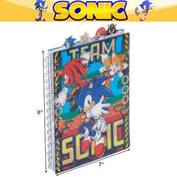 Sonic the Hedgehog Tab Journal with 96 Lined Pages