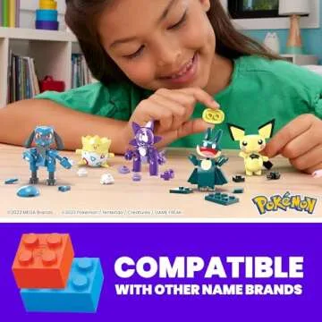 Mega Pokémon Building Toys Set Trainer 8 Pack with 189 Pieces, 8 Articulated and Poseable Characters, 2 Inches Tall, for Kids (Amazon Exclusive)
