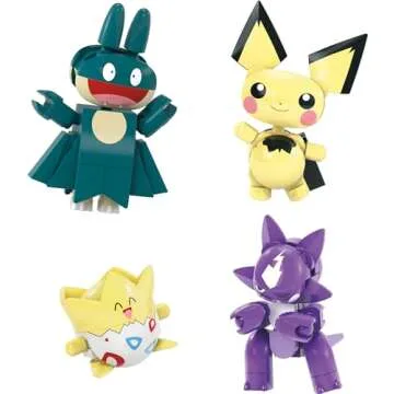Mega Pokémon Building Toys Set Trainer 8 Pack with 189 Pieces, 8 Articulated and Poseable Characters, 2 Inches Tall, for Kids (Amazon Exclusive)