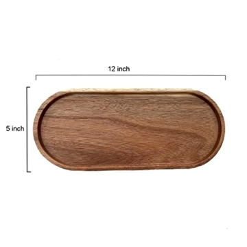 Beautiful 12 Inch Wooden Vanity Bathroom Tray for Home Decor