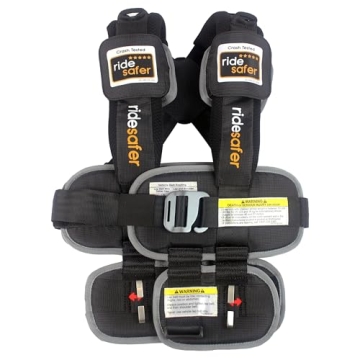 RideSafer Extra Small Black - Lightweight, Portable Car Seat for Travel & Safety