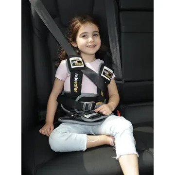RideSafer Extra Small Black Portable Car Seat for Travel Safety